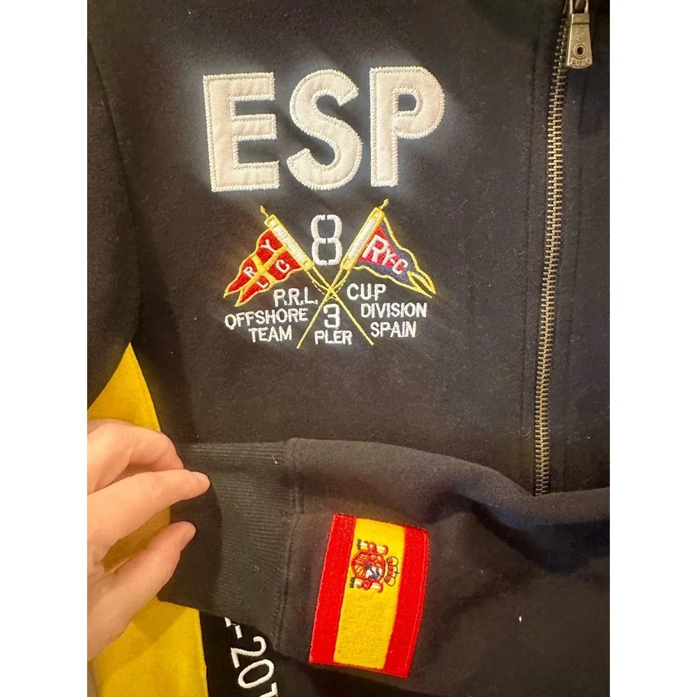 Vintage Polo Ralph‎ Lauren Track Jacket Spain Zip Up Sweatshirt 90s Sizing Below